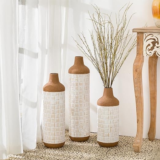 Terracotta Harmony Corner Vase Set